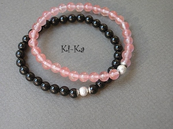 TURMALINY BLACK AND WATERMELON - BRANSOLETKI