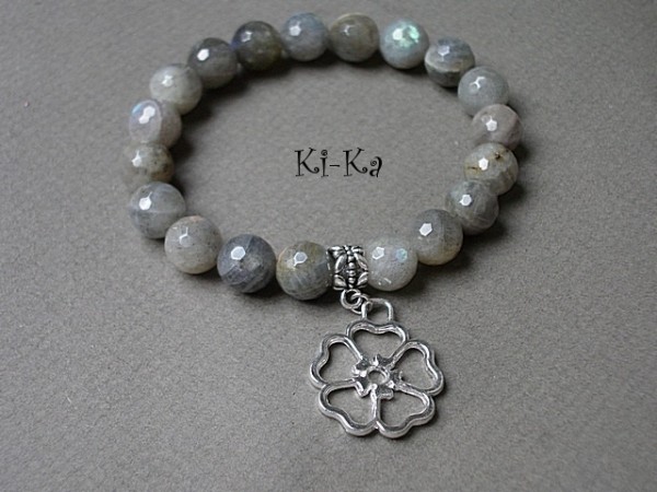 GREY AND ANTIQUE PINK - BRANSLETKA