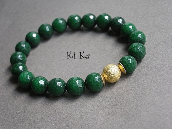 EMERALD,BEIGE AND GOLD 4 - BRANSOLETKA