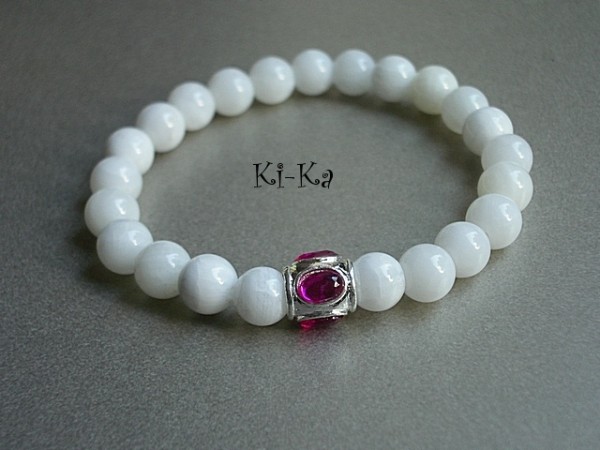 AMARANT AND WHITE 1 - BRANSOLETKA