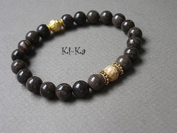 Jaspis kawowy   - bransoletka