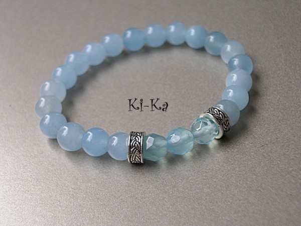 Blue  and grey 2  - bransoletka