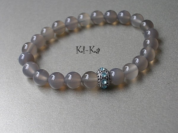 Blue  and grey 4 - bransoletka