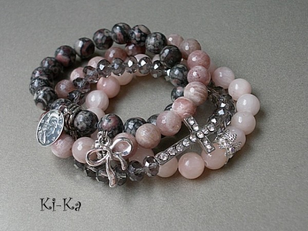 NUDE AND GREY SET 2  - BRANSOLETKI