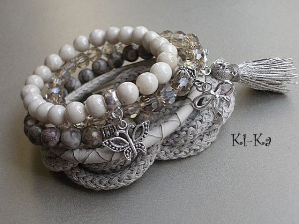 ECRU AND BEIGE 2 - BRANSOLETKA