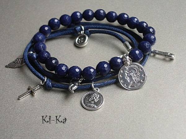 DARK BLUE AND GREY 3 - BRANSOLETKI