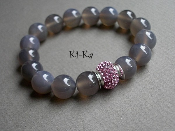 BLACKBERRY AND GREY 1  - BRANSOLETKA