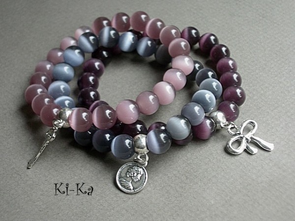 BLACKBERRY AND GREY 5  - BRANSOLETKI