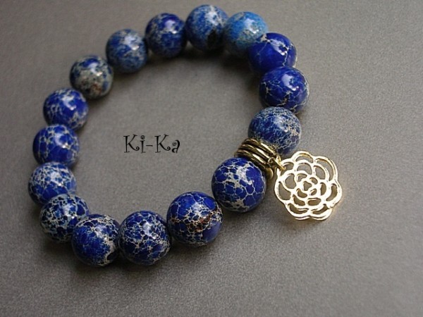DARK BLUE AND ECRU 4 - BRANSOLETKA