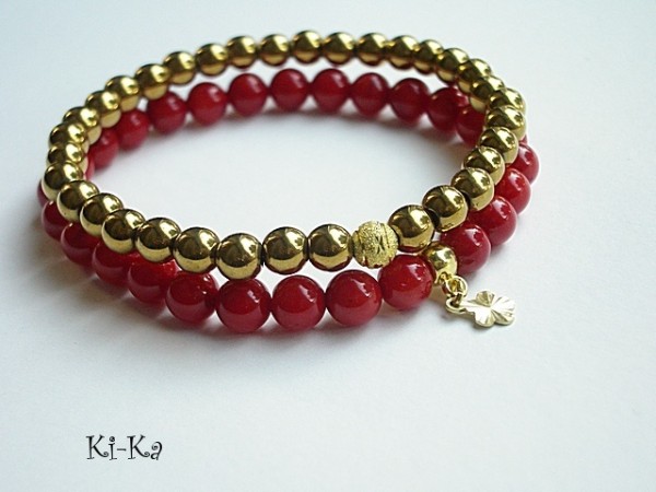 RED & GOLLD DUO - BRANSOLETKI