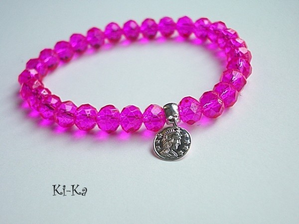 WHITE AND AMARANT 5 - BRANSOLETKA