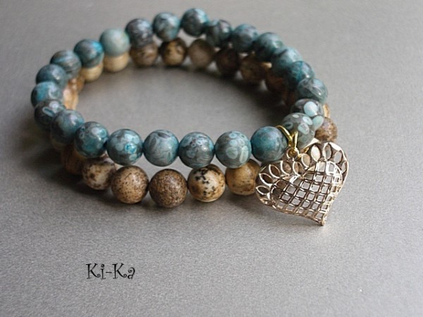 DUO - JASPIS OCEANICZNY I JASPIS KRAJOBRAZOWY