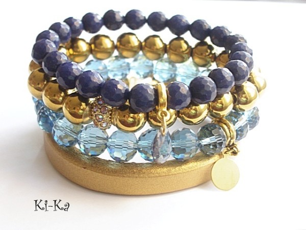 DARK BLUE AND GOLD 1 - BRANSOLETKA