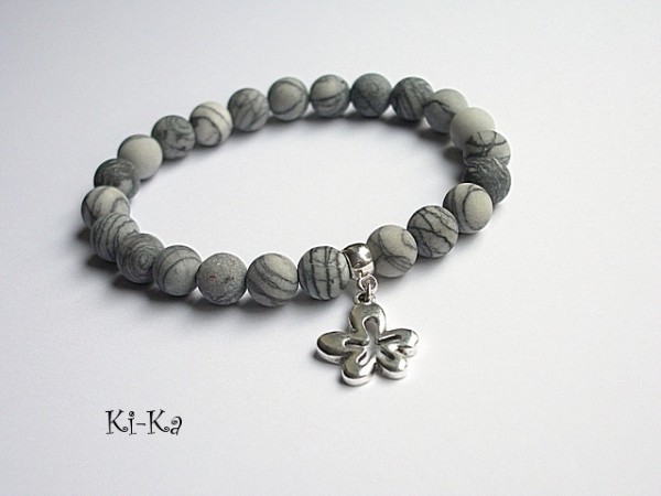 JASPIS ŻYŁKOWY - BRANSOLETKA