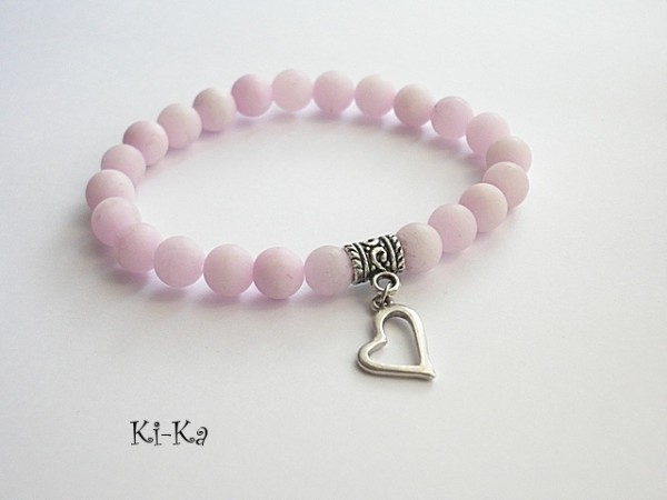 PASTELOWE SERCE - BRANSOLETKA