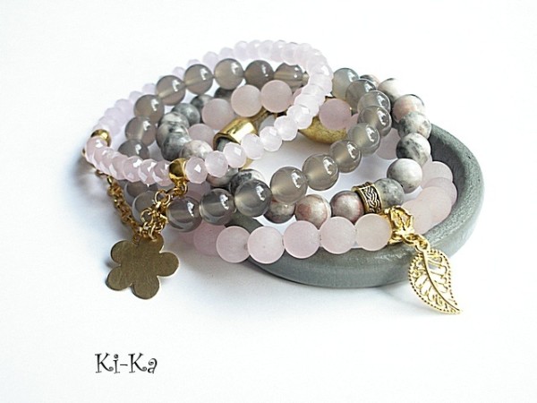 PINK AND GREY SET - BRANSOLEYKI