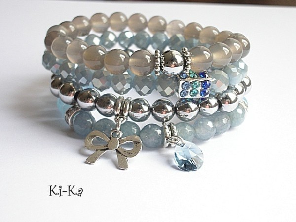 DENIM BLUE SET - BRANSOLETKI