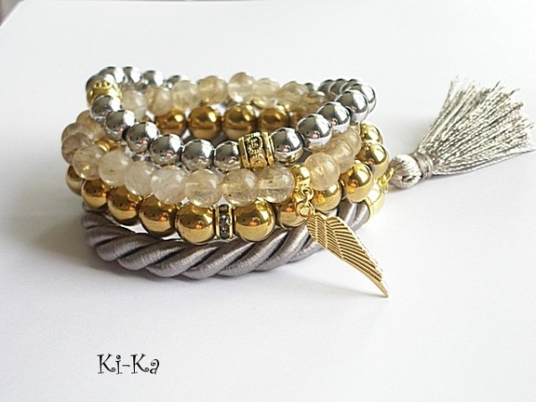 SILVER,GOLD AND GREY - SET