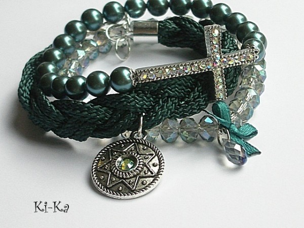 SWETER - WARKOCZ /DARK MINT/-BRANSOLETKA