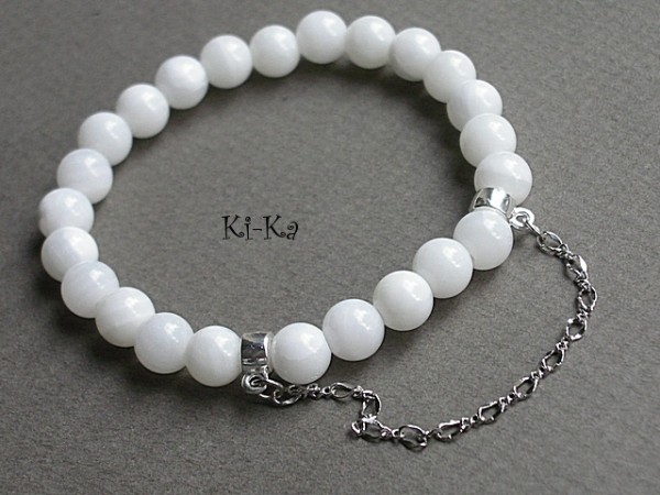 BLACK,GREY, WHITE /WHITE/ - BRANSOLETKA