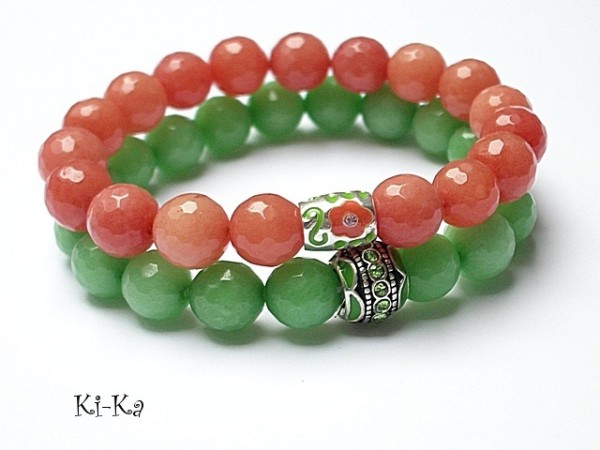 DUO - ORANGE AND GREEN - BRANSOLETKI