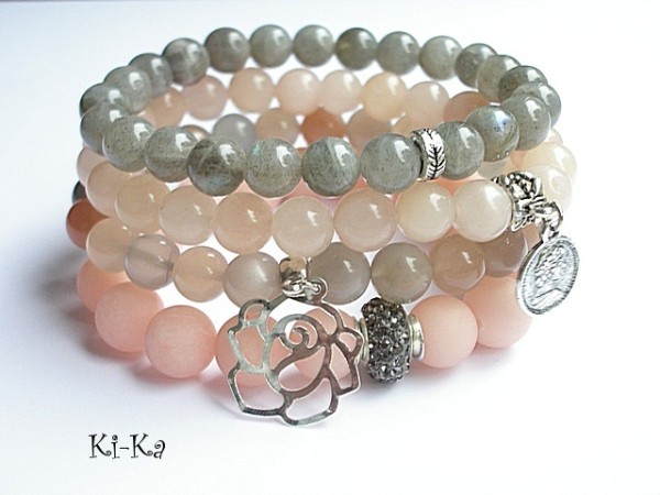 NUDE AND GREY /LABRADORYTY/ - BRANSOLETKA