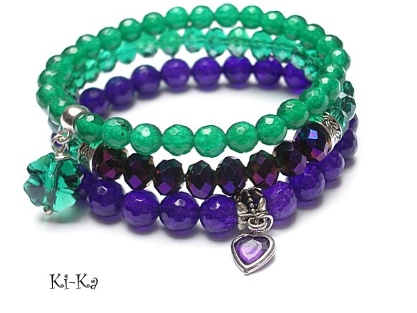 Violet and green - set