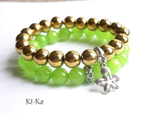 DUO - Lime and gold