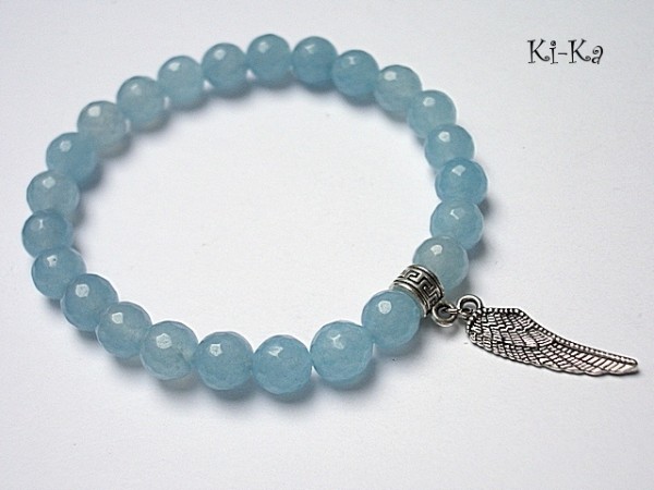 Blue feather - bransoletka