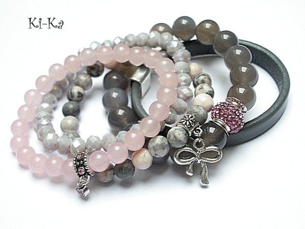 Pink and grey set