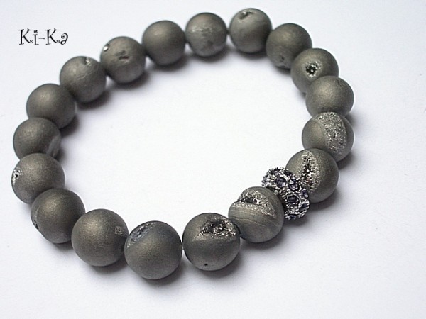 Agaty silver - bransoletka