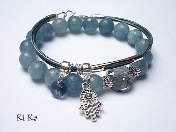 DUO - Denim stones and leather