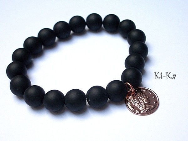 Black and rosso - bransoletka