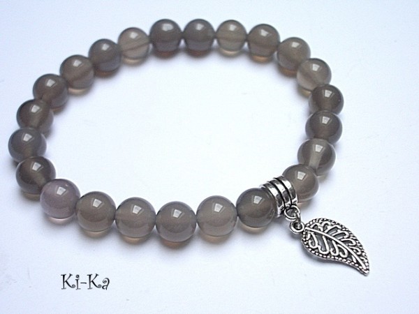 Agaty grey - bransoletka