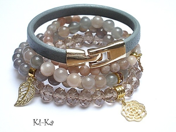 Taupe and nude - set