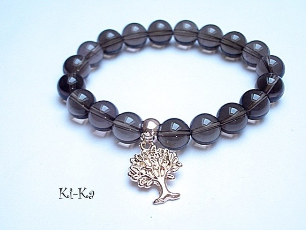 Kwarc dymny - bransoletka