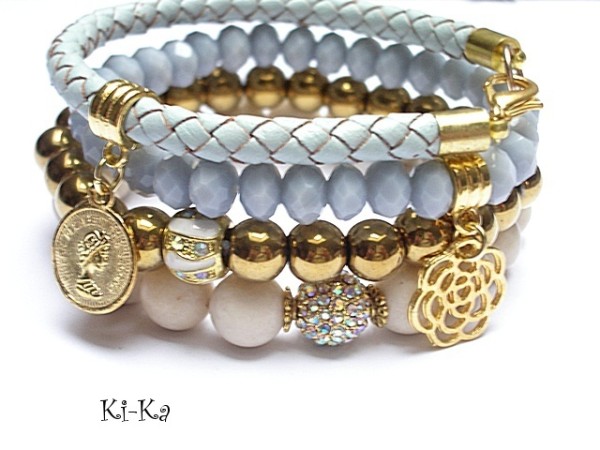 Vanilia and blue - set