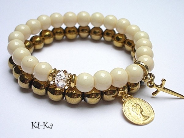 Creme and gold - duo