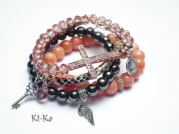 Peach cross set