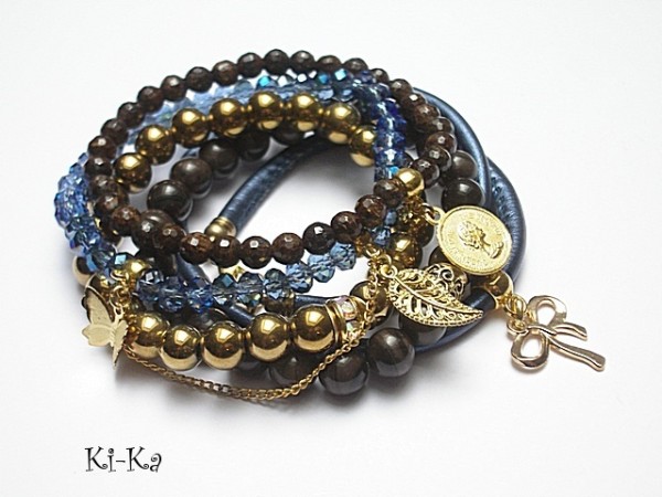 Dark blue and brown set
