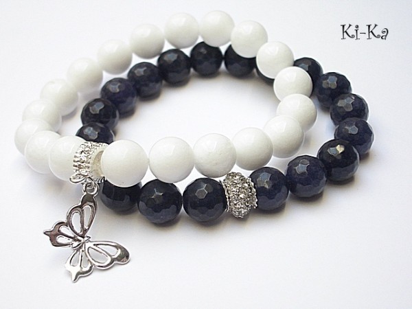 White and Navy blue - duo