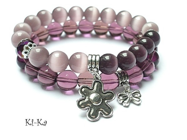 Oberżyna duo - bransoletki