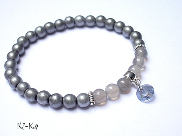 Steel hematite - bransoletka