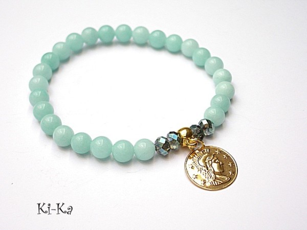 Blue coin - bransoletka