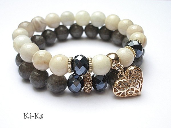 RICH- creme & grey duo