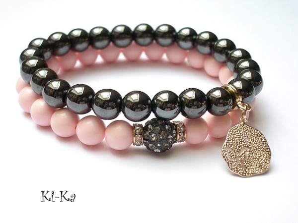 Powder rose and graphite - duo