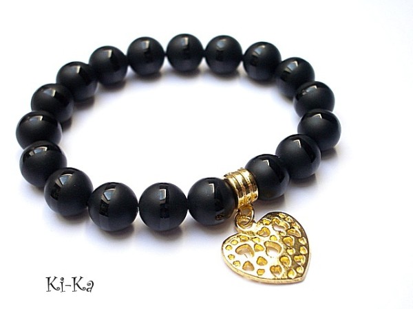Black heart -bransoletka