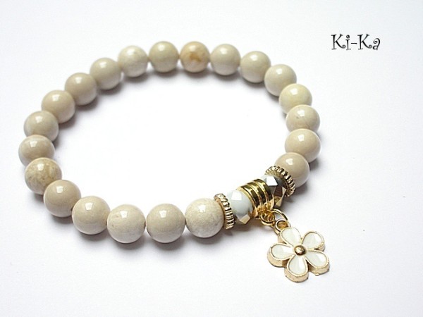 Ivory flower - bransoletka
