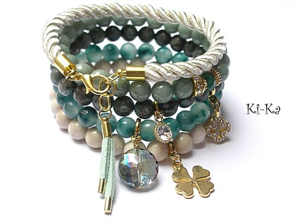 Denim and ecru - set