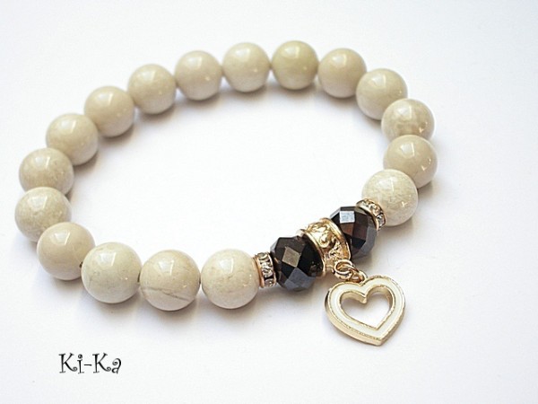 Ivory heart - bransoletka
